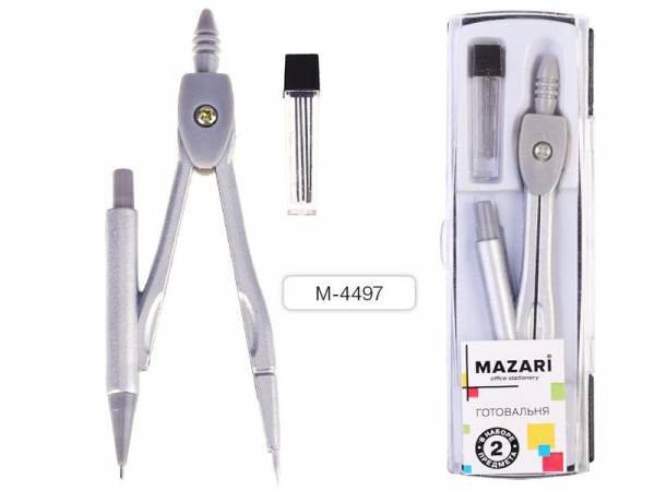 Готовальня Mazari 2пр. циркуль, грифели