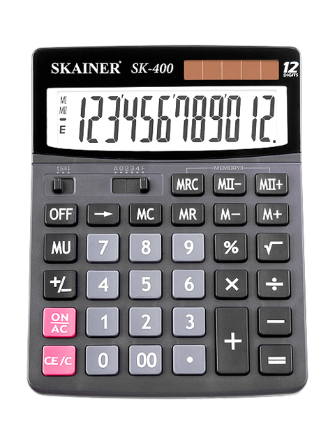Калькулятор 12разр. Skainer 2 пит. черн. (аналог UD-2388)