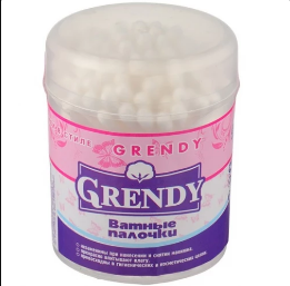 Ватные палочки Grendy 100шт. банка