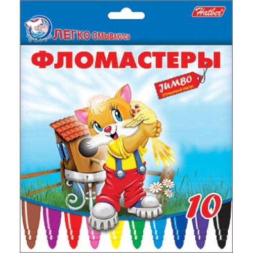 Флом. 10цв. (утолщ. корп.) Hatber Jumbo