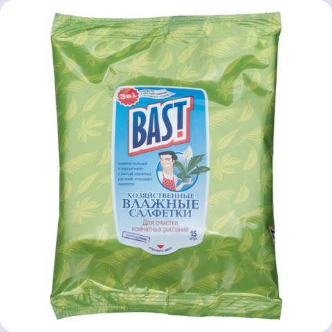 Салфетки влажные BAST 15шт. (хоз. д/жк мониторов)