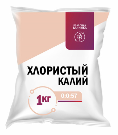 Удобрение НовАгро 1кг. Хлористый калий (30)
