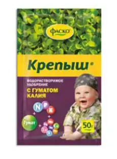 Удобрение Фаско 50г. Крепыш с гуматом калия д/рассады (50)