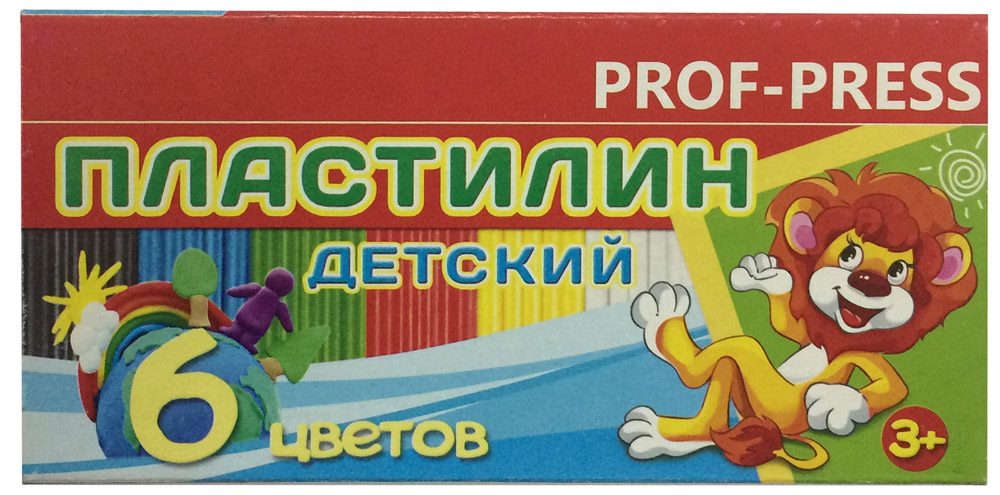 Пластилин 6цв. ПрофПресс 90гр.