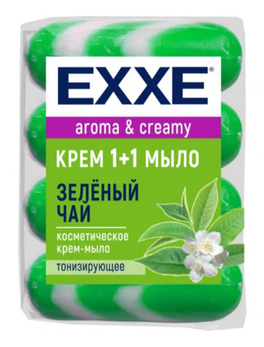 Мыло EXXE 1+1 4*75г. Зеленый чай (12)