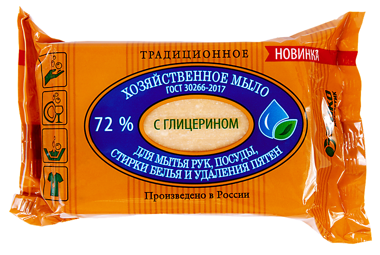 Мыло Хозяйственное 150гр. 72% ЭФКО Эффект с глицерином инд. уп. (48)