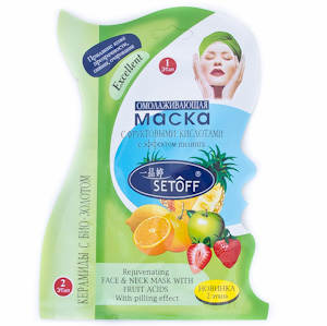 Маска д/лица Setoff Фруктовые кислоты с эффектом пилинга +керамиды