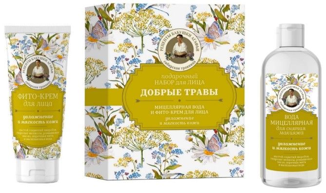ПН/ЖЕН. РБА Добрые травы (миц. вода 250мл.+крем д/лица 50мл.)