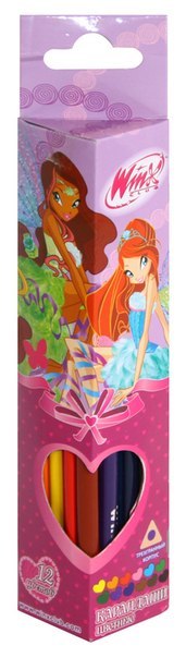 Набор цв. карандашей 12цв. Winx трехгр.корп. заточ.