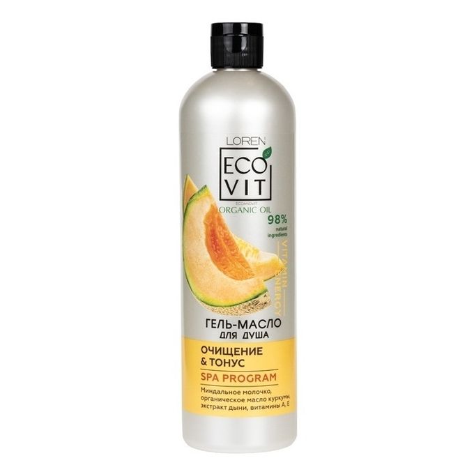 Гель для душа ECOandVIT 500мл. Organic Oil масло Очищение тонус