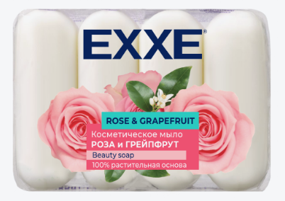 Мыло EXXE 4*70г. Роза и грейпфрут (12)