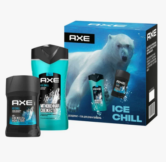 ПН/МУЖ. AXE Ice chill (дез.тверд. 50мл.+гель д/д 250мл.) (уп.6)