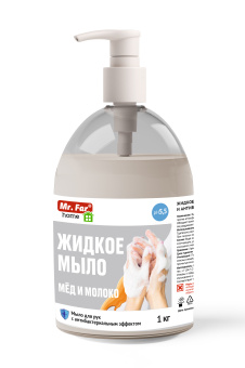 Мыло жидк. Mr.Far 1л. Молоко и мед Дозатор