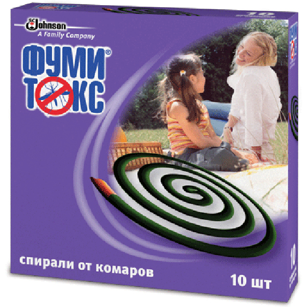 Спирали от комаров Фумитокс 10шт. Зеленые
