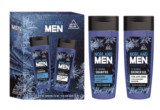 ПН/МУЖ. Norland Men «Ice Freshness» (гель для душа 250 мл + шампунь 250 мл) (20)
