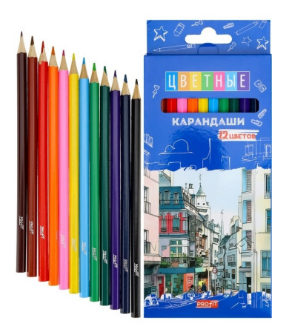 Набор цв. карандашей 12цв. TM "Profit" Городские улочки
