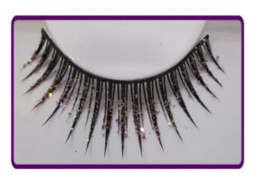 Ресницы накладные TF Fashion Lashes с радужными блестками 124