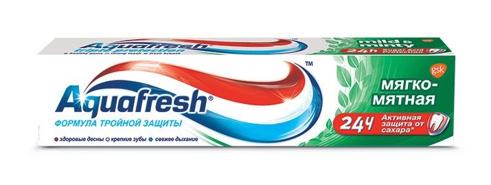Зубн.паста Aquafresh 100мл. Мягко-мятная (12)