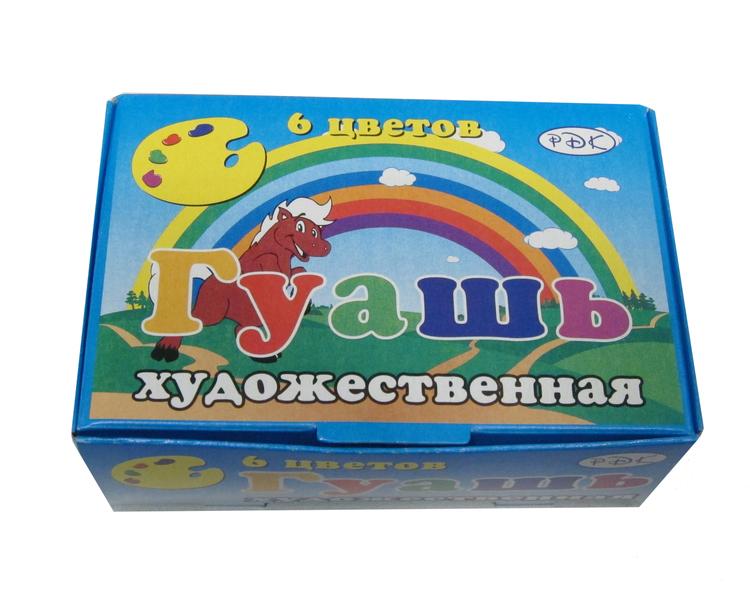 Гуашь 6цв. РДК 120 мл. Радуга/Ягодка