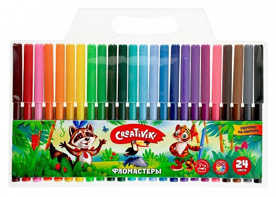Фломастеры 24цв. Creativiki блистер (12)