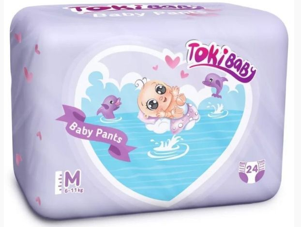 Подгузн.-трусики TokiBaby --3-- 6-11кг. 24шт. M 2142