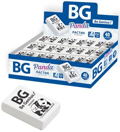 Ластик BG PANDA 33*21*9мм. (уп.40)