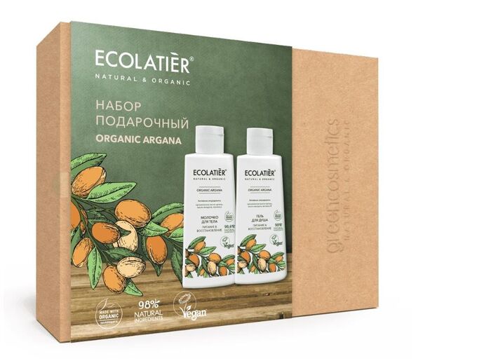 ПН/ЖЕН.ЕCL ECOLATIER Organic ARGANA (Гель/душ + Молочко д/тела)