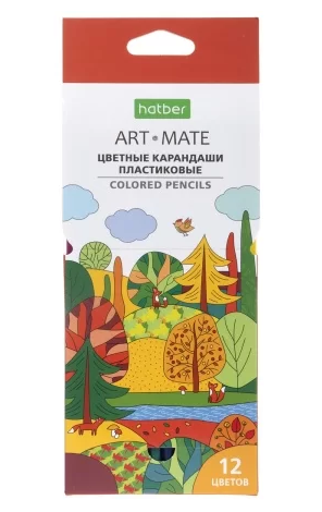 Набор цв. карандашей 12цв. Hatber "ECO"ART-Mate к/к пластик