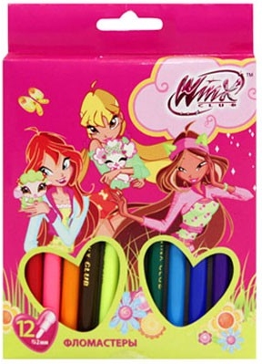 Фломастеры 12цв. Winx карт.кп.