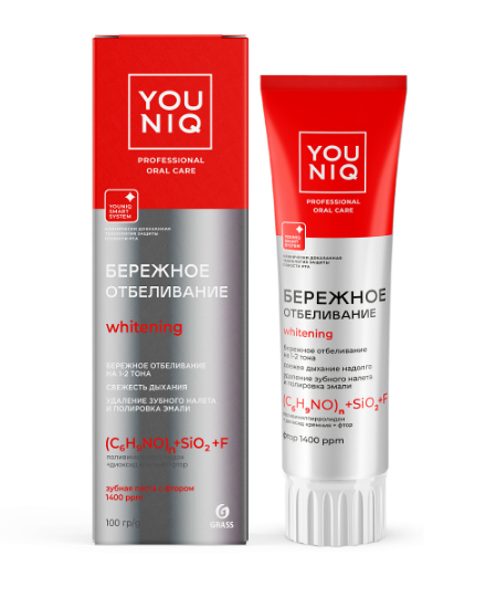 Зубн.паста Grass 100мл. Youniq Отбеливающая (6)