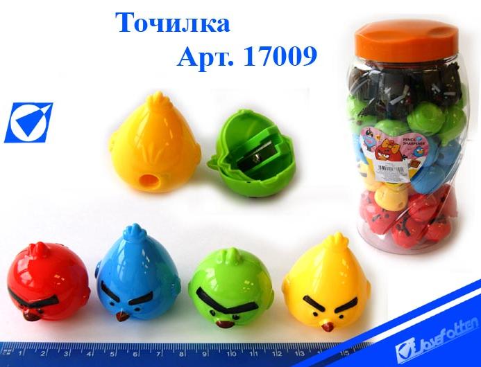 Точилка 1отв. конт. JO "Птицы" цв. в асс.