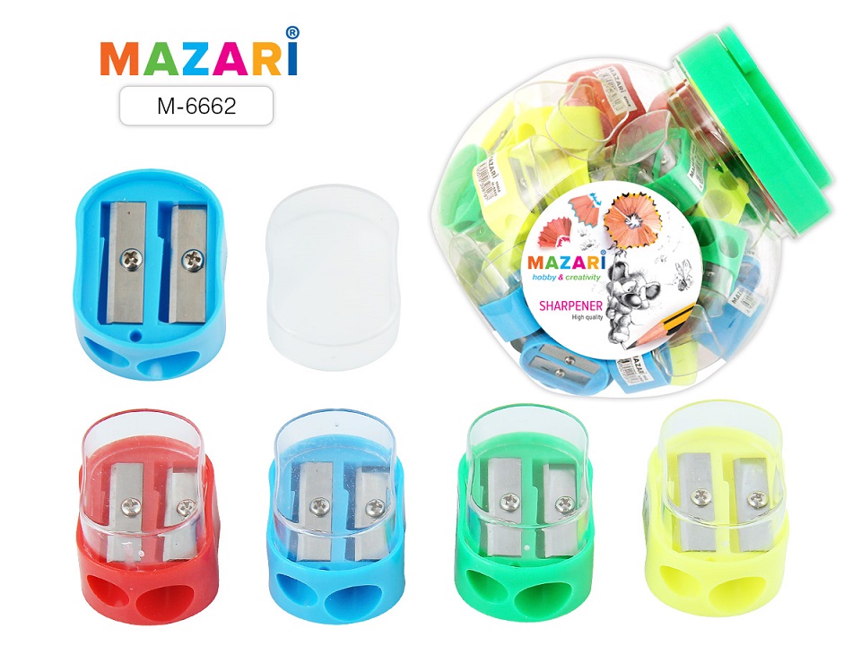 Точилка 2отв. конт. Mazari GLOSSY (уп.35)
