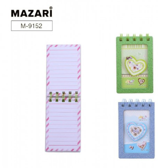 Блокнот А7 60л. Mazari спираль 70г/м2