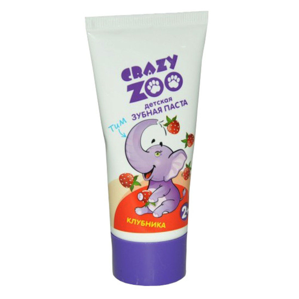 Зубн.паста Весна 50г. Crazy Zoo Клубника 8052