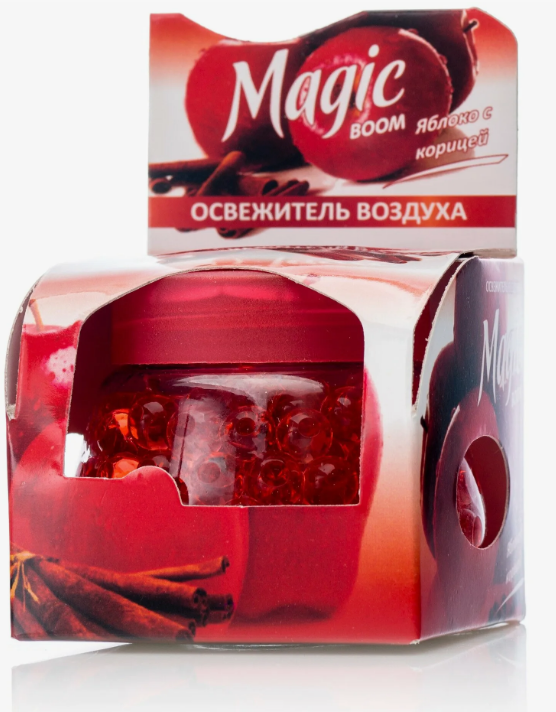 Освежитель воздуха Magic boom 100г. гель Яблоко с корицей