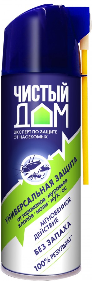 Дихлофос-репеллент Чистый дом 400мл. Универсальный 02-855 (24)