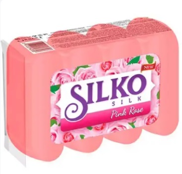 Мыло Silko Silk 4*70г. Красная роза