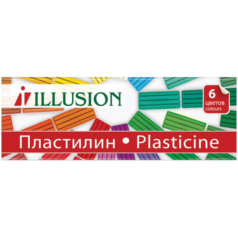 Пластилин 6цв. Гамма 84гр. Illusion мягкий для рисования