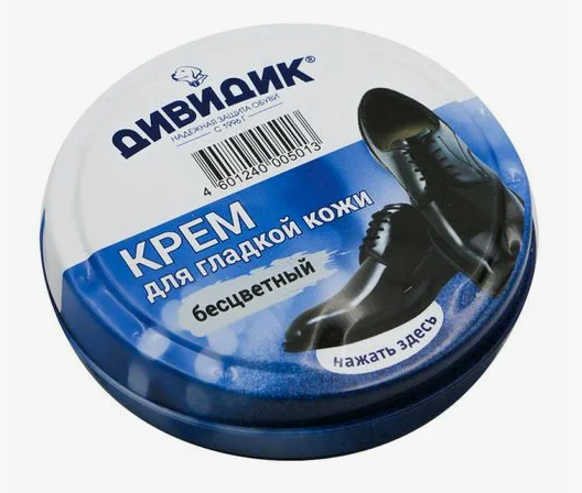 Крем для обуви Дивидик 50мл. бесцвет. банка (24)