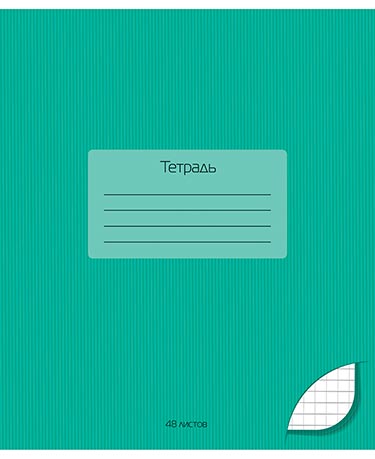 Тетрадь 48л. КЛ. Апплика мел. карт. Бирюзовый (80)