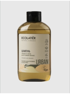 Шампунь Ecolatier URBAN 600мл. Объем и сила раст. протеины и алоэ
