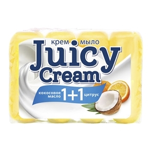 Мыло Аистенок 4*90г. Juicy cream Кокосовое масло + Цитрус***