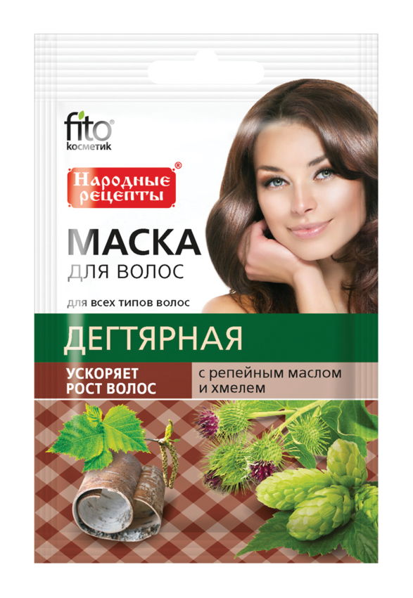 Маска д/волос НР 30мл. Дегтярная 7708***