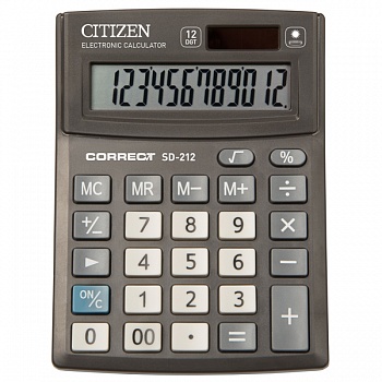 Калькулятор 12разр.  Citizen 2пит. черный