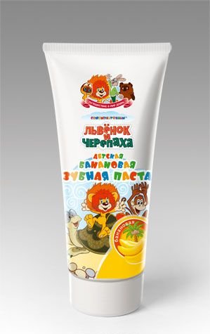 Зубн.паста Союзмультфильм 65г. банановая Львёнок и черепаха