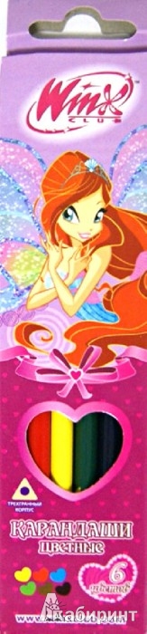 Набор цв. карандашей 12цв. 6шт. Winx Трехгр.