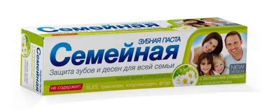 Зубн.паста Свобода Семейная 130г. Ромашка и тысячел. 7+
