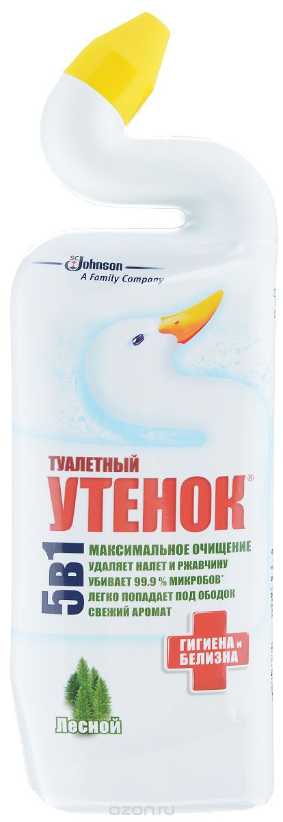 Ср-во Туалетный утенок 750мл. д/туалета 5в1 Гиг. и белизна Лесной