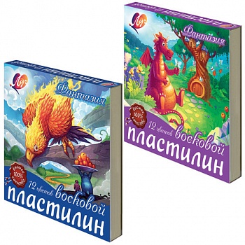 Пластилин воск. 12цв. Луч Фантазия 210г.