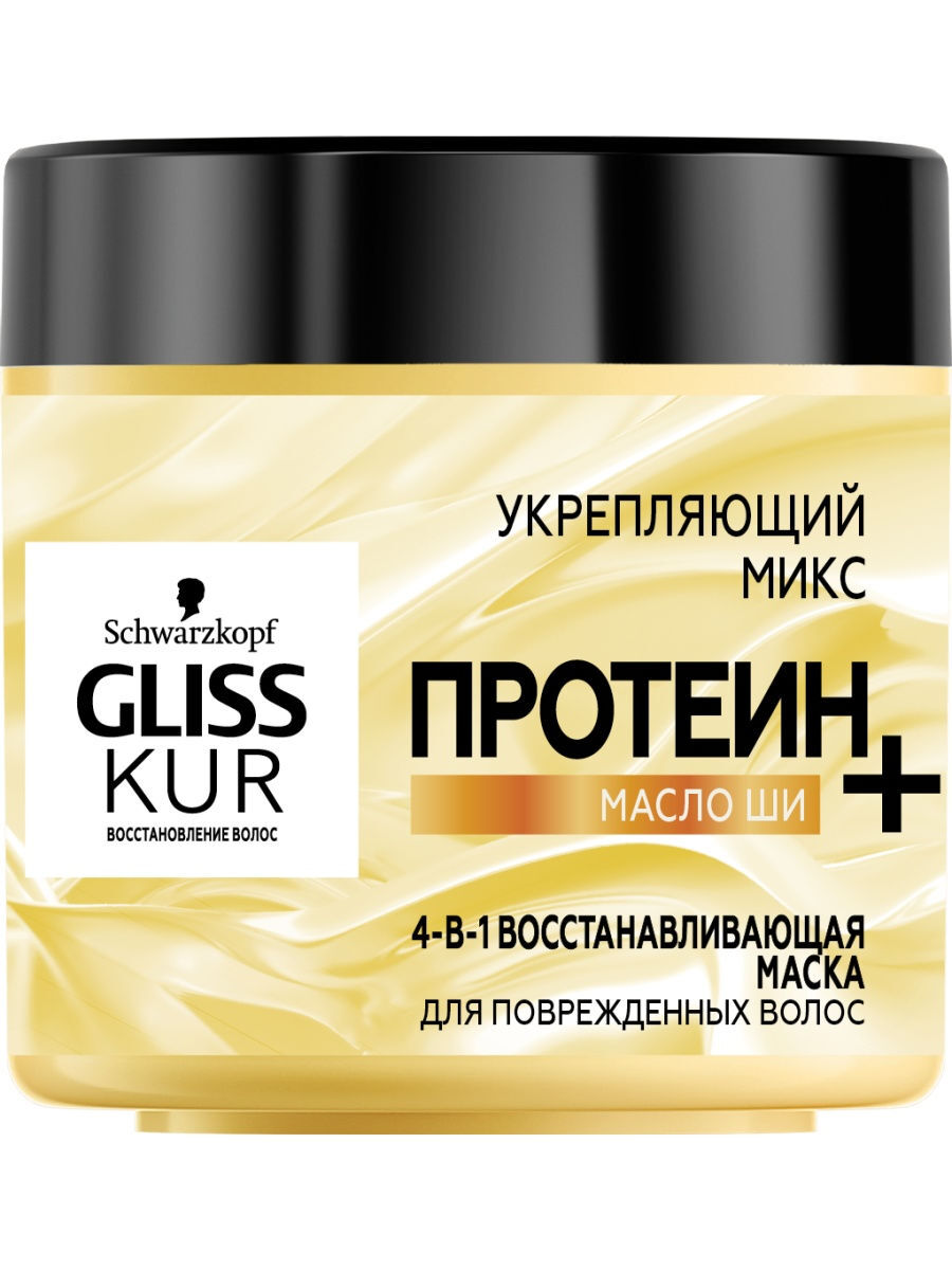 Маска д/волос Gliss Kur 400мл. 4в1 Восстанавливающая